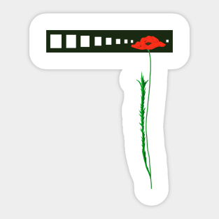 poppies red ' Sticker